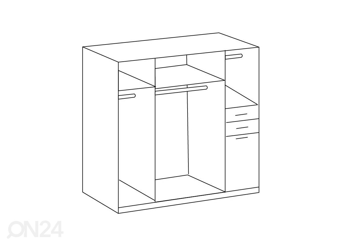 Vaatekaappi Frankfurt 180 cm kuvasuurennos