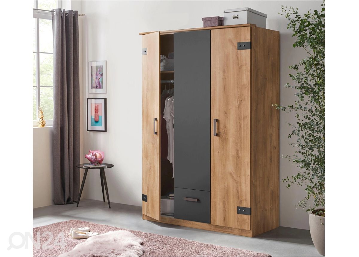 Vaatekaappi Glasgow 135 cm kuvasuurennos