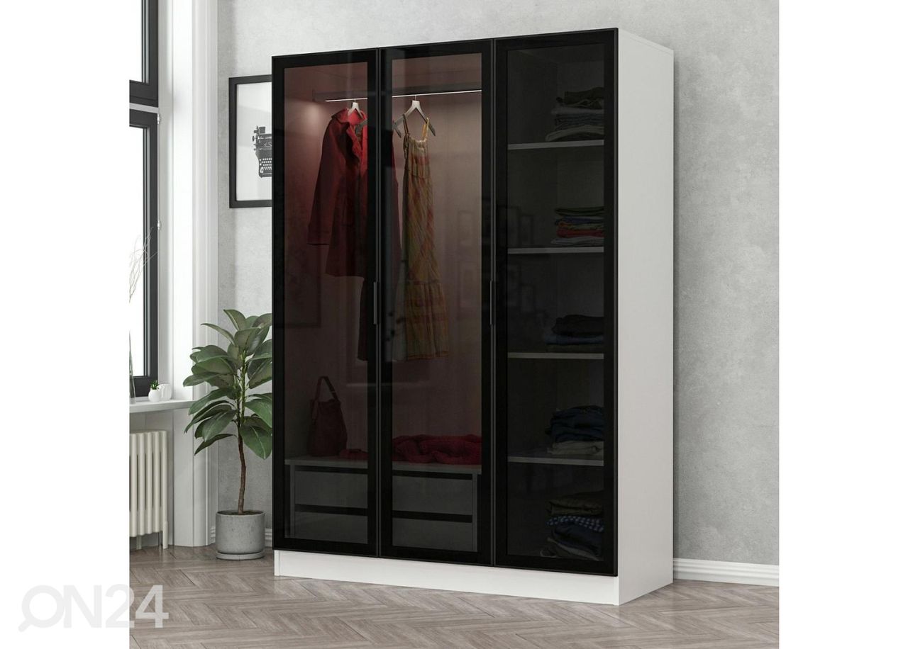 Vaatekaappi Glass 135 cm kuvasuurennos