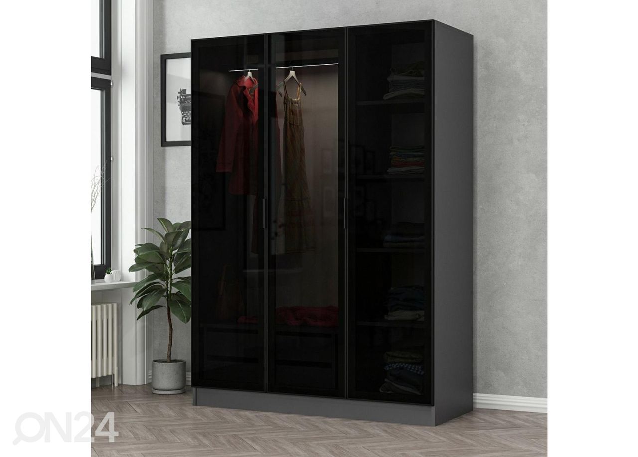 Vaatekaappi Glass 135 cm kuvasuurennos