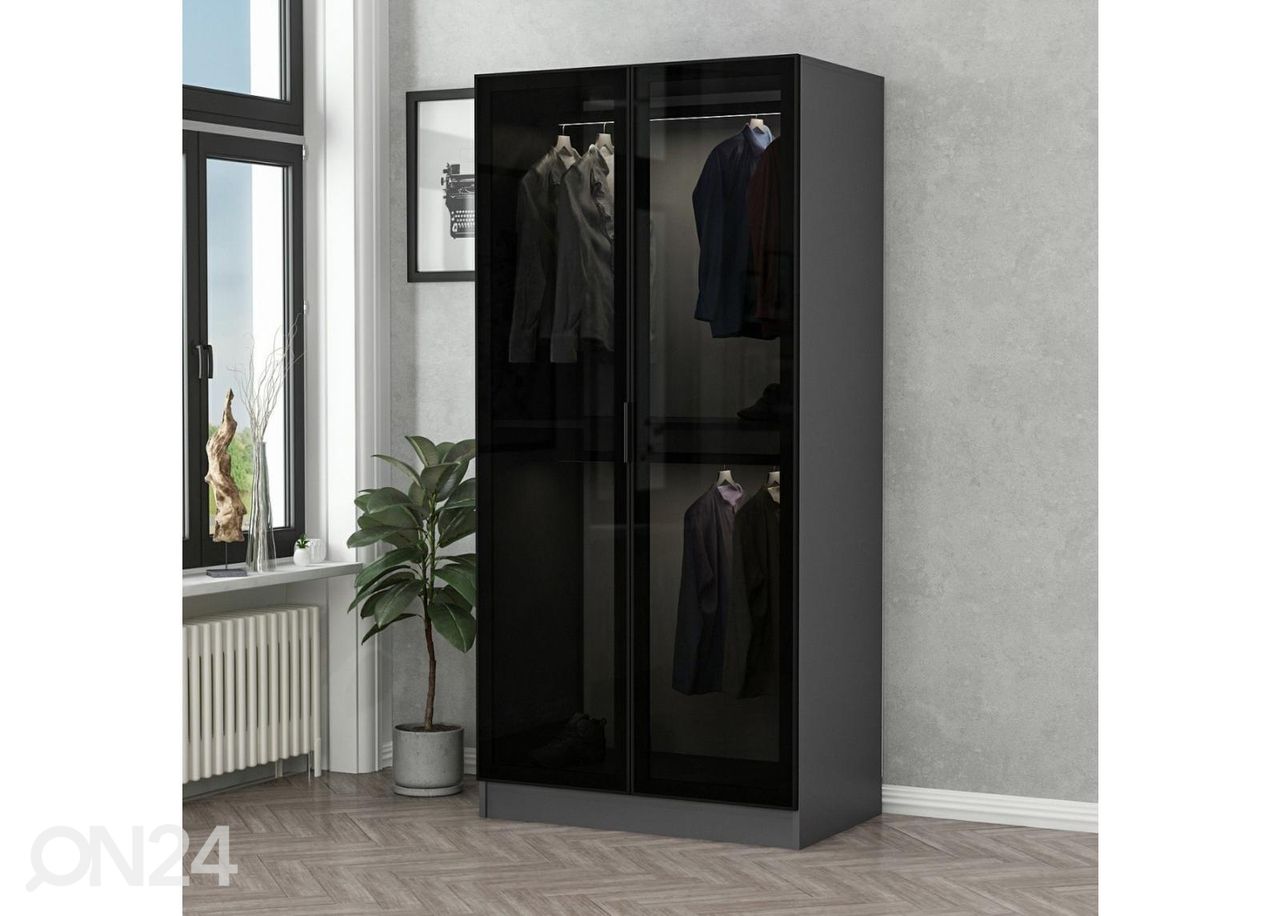 Vaatekaappi Glass 90 cm kuvasuurennos