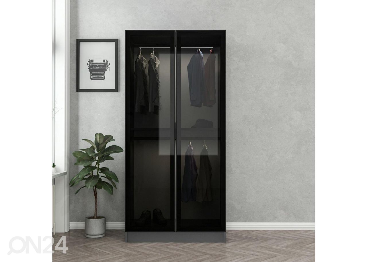 Vaatekaappi Glass 90 cm kuvasuurennos