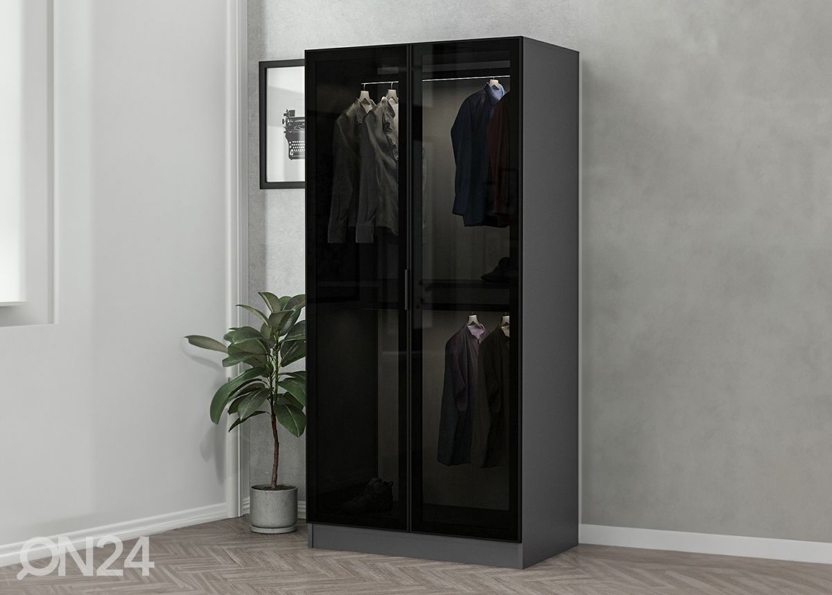 Vaatekaappi Glass 90 cm kuvasuurennos