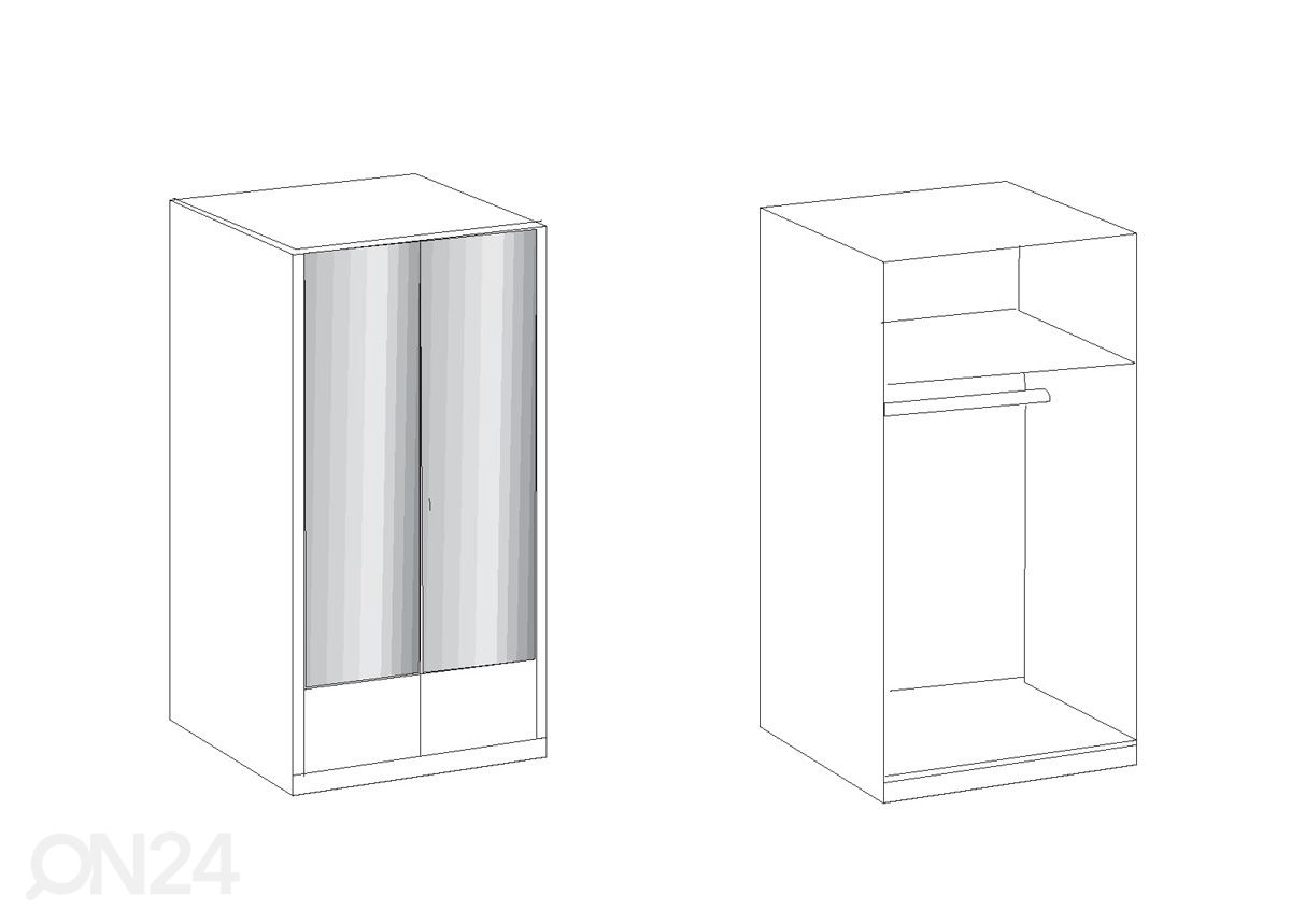 Vaatekaappi Imago 90 cm kuvasuurennos