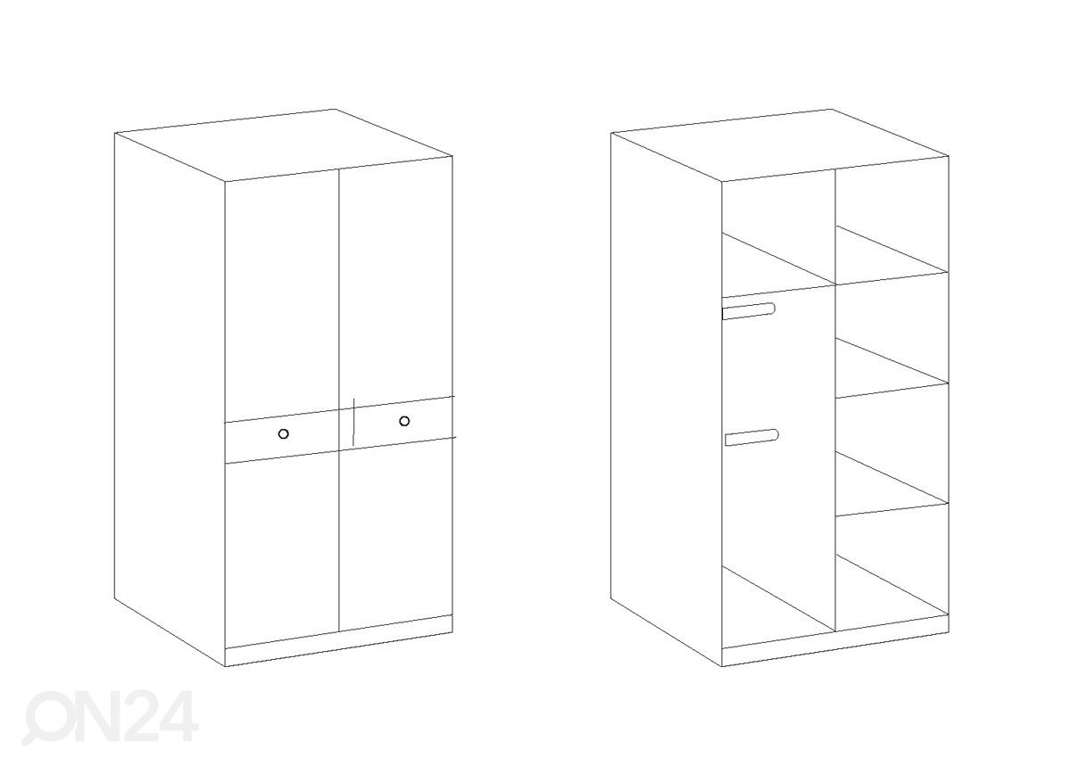 Vaatekaappi Kimba 90 cm kuvasuurennos