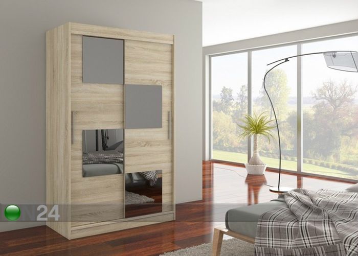 Vaatekaappi liukuovilla 120 cm kuvasuurennos