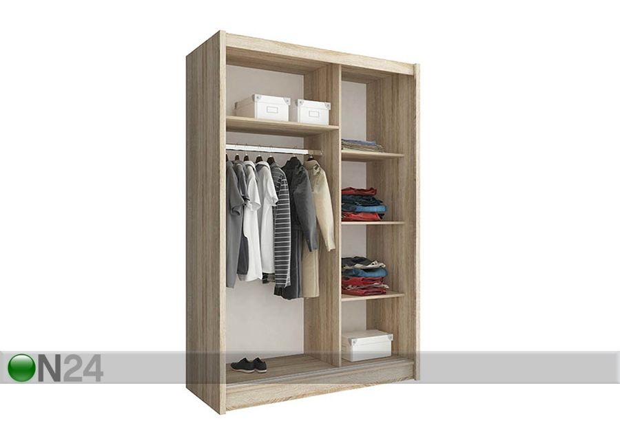 Vaatekaappi liukuovilla 150 cm kuvasuurennos