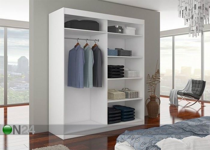 Vaatekaappi liukuovilla 150 cm kuvasuurennos