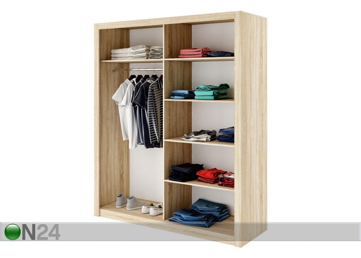 Vaatekaappi liukuovilla Idea 180cm kuvasuurennos