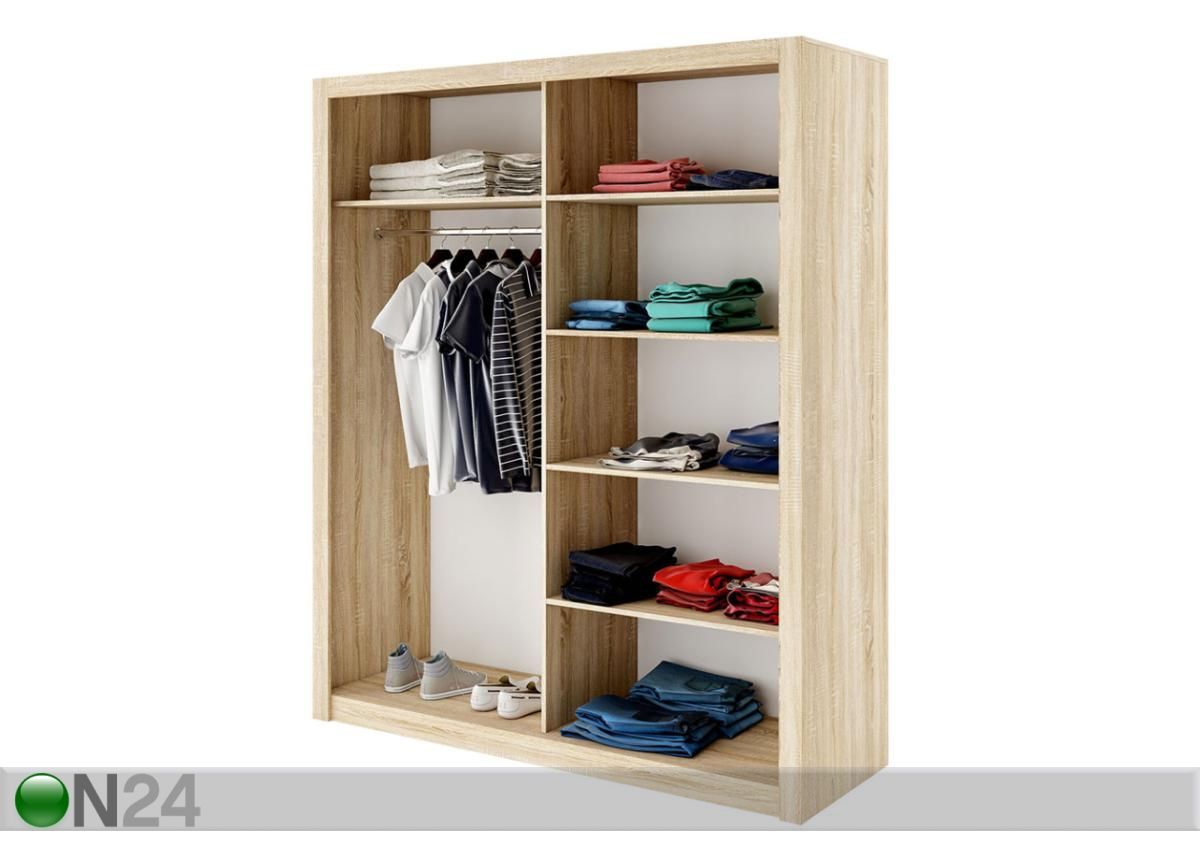 Vaatekaappi liukuovilla Idea 180cm kuvasuurennos