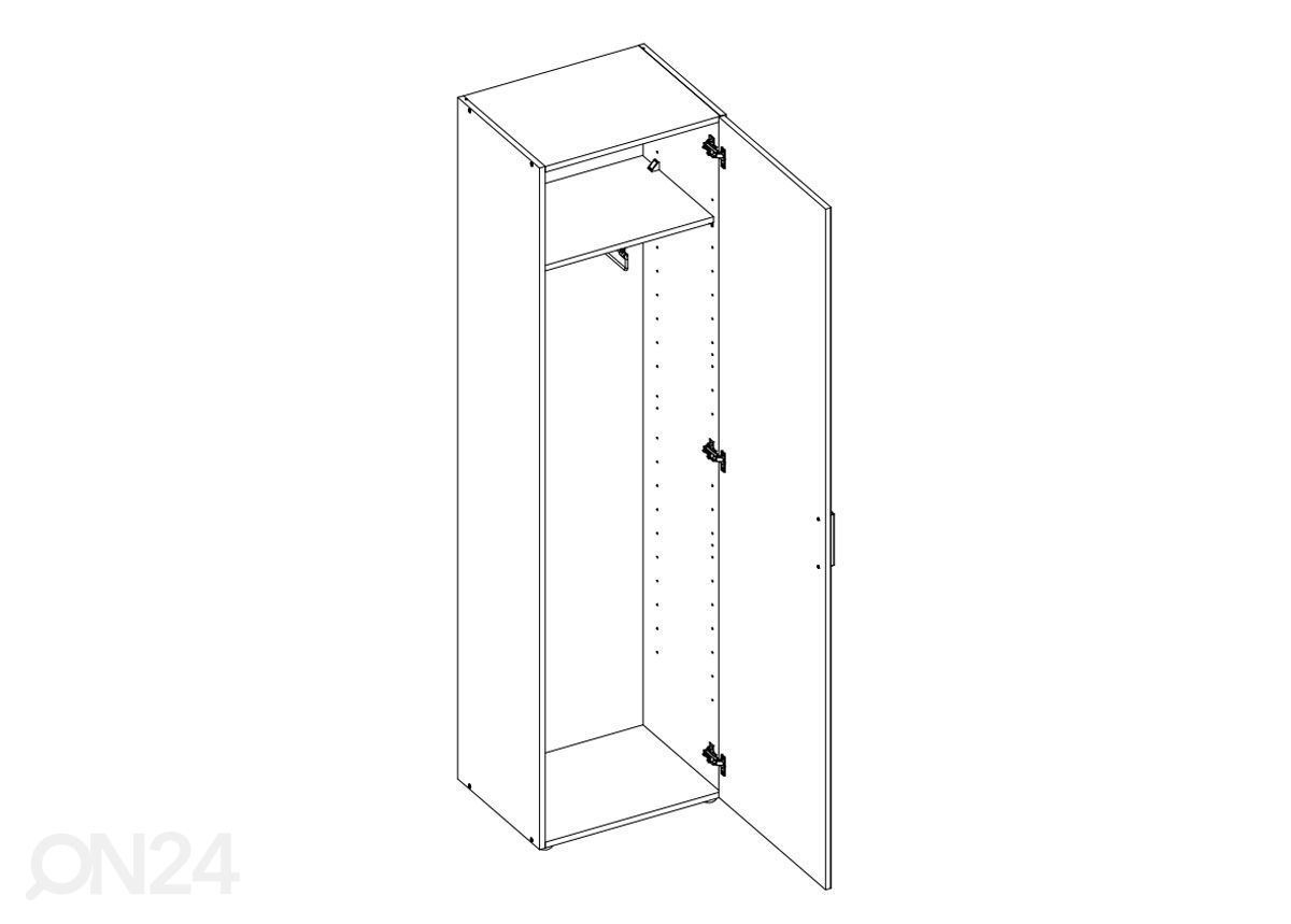Vaatekaappi MRK 635 60 cm kuvasuurennos