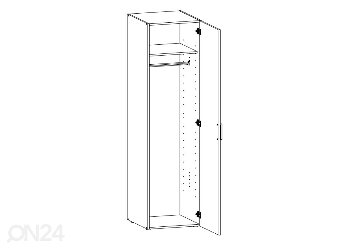 Vaatekaappi MRK 648 50 cm kuvasuurennos