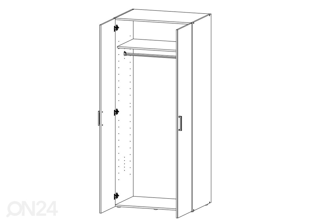 Vaatekaappi MRK 649 80 cm kuvasuurennos