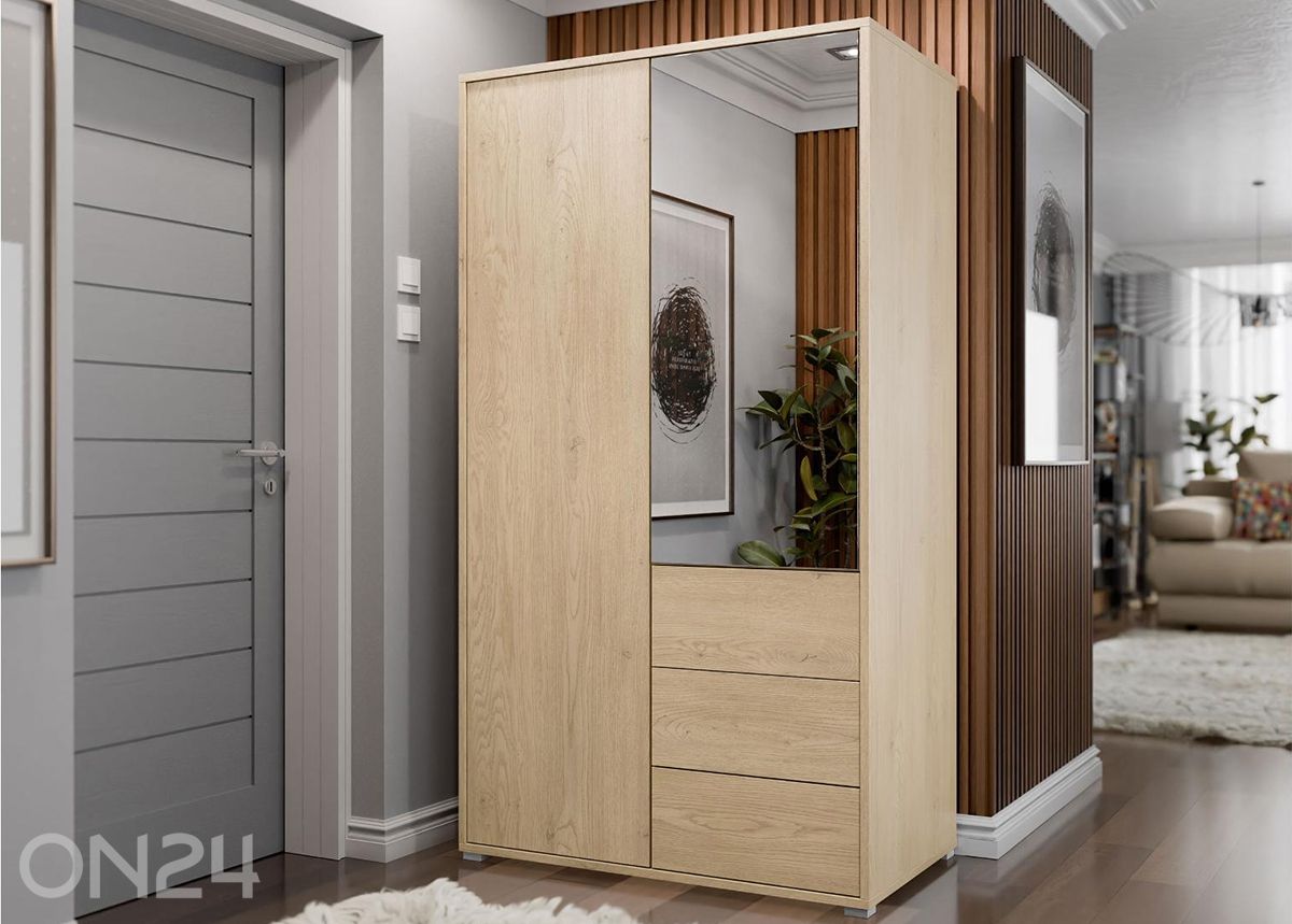 Vaatekaappi peilillä Gesita 100 cm kuvasuurennos