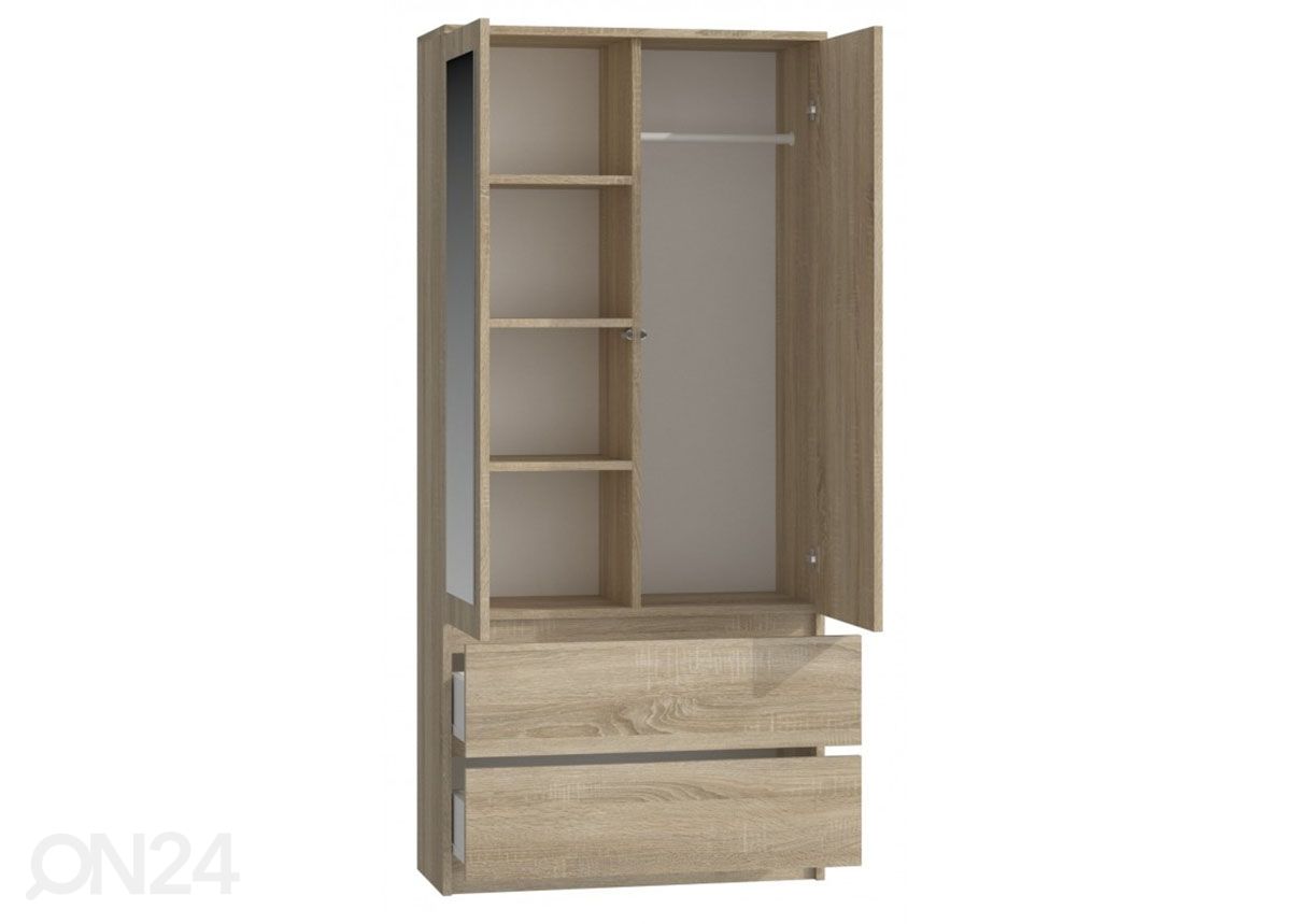 Vaatekaappi peilillä Trent 90 cm kuvasuurennos