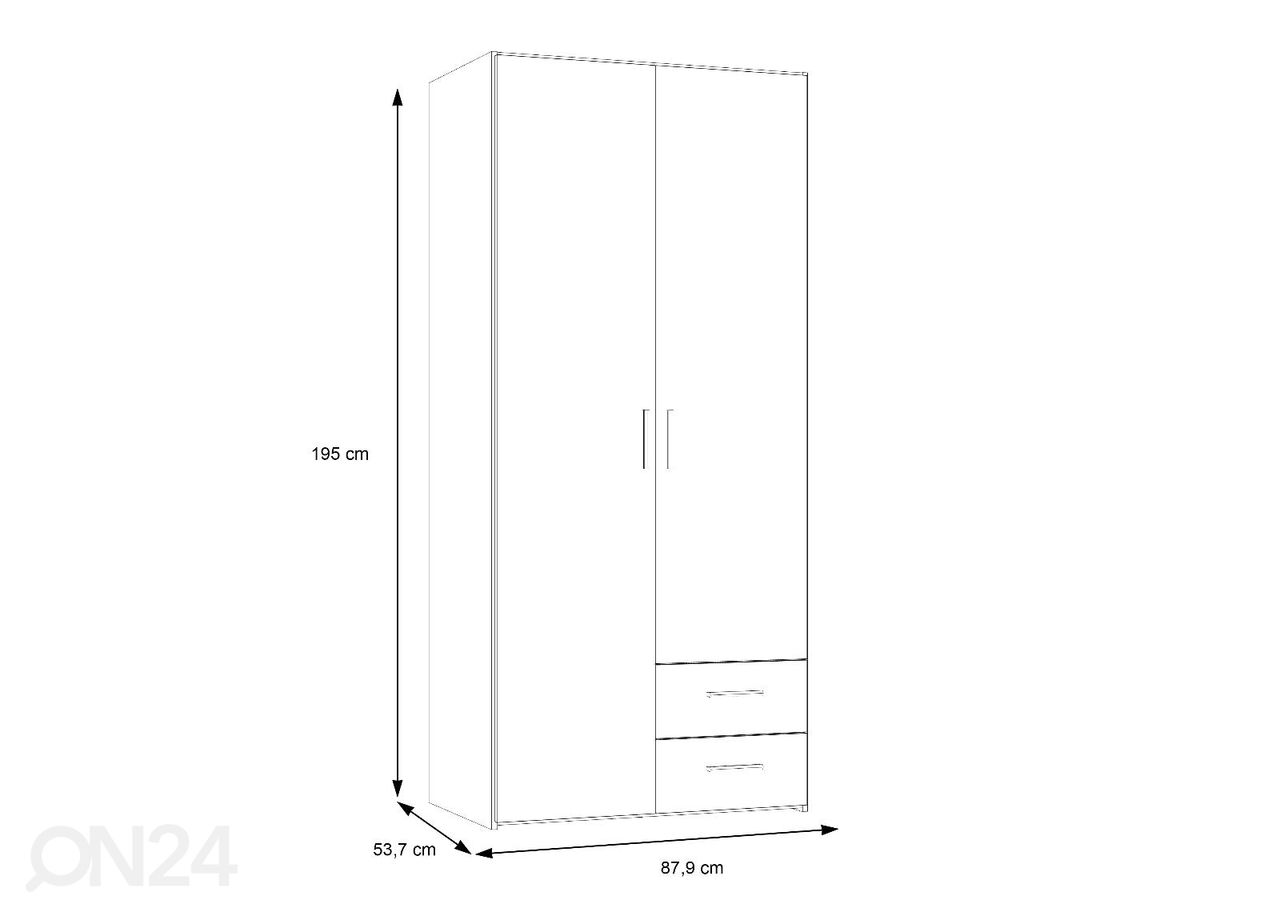Vaatekaappi Perla 88 cm kuvasuurennos