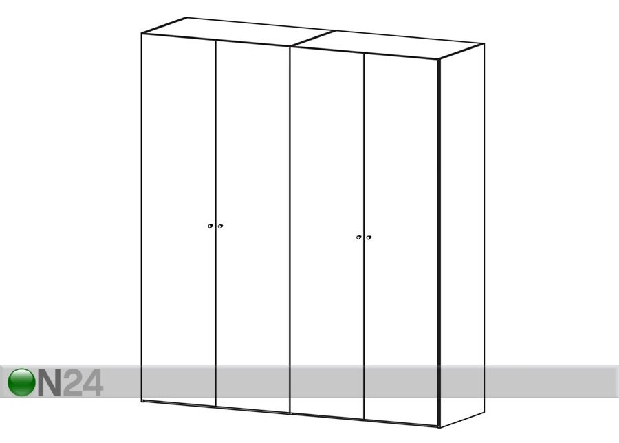Vaatekaappi SAVE h220 cm kuvasuurennos