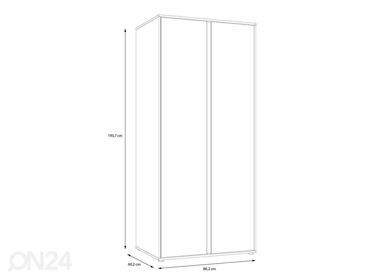 Vaatekaappi Tommy 86 cm kuvasuurennos