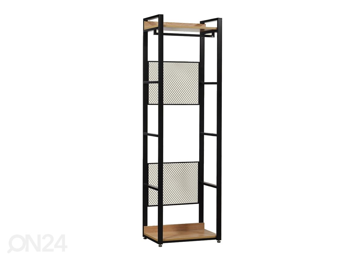 Vaatekaappijärjestelmä (2 hyllyä + 2 tankoa) 60x200 cm kuvasuurennos
