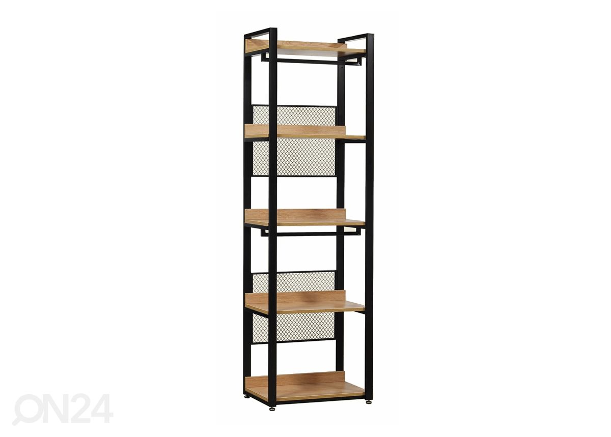 Vaatekaappijärjestelmä (5 hyllyä + 2 tankoa) 60x200 cm kuvasuurennos