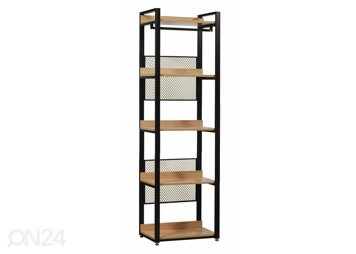 Vaatekaappijärjestelmä (5 hyllyä + 2 tankoa) 60x200 cm kuvasuurennos