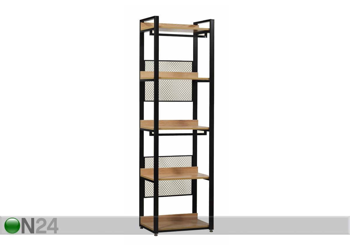 Vaatekaappijärjestelmä 60x200 cm (5 hyllyä + 2 tankoa) kuvasuurennos