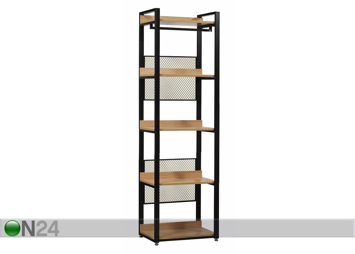 Vaatekaappijärjestelmä 60x200 cm (5 hyllyä + 2 tankoa) kuvasuurennos
