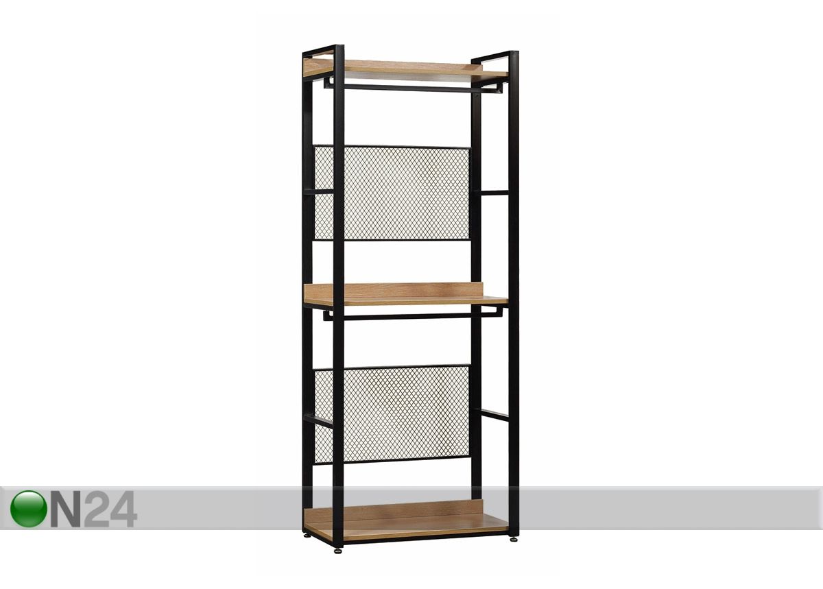 Vaatekaappijärjestelmä 80x200 cm (3 hyllyä + 2 tankoa) kuvasuurennos