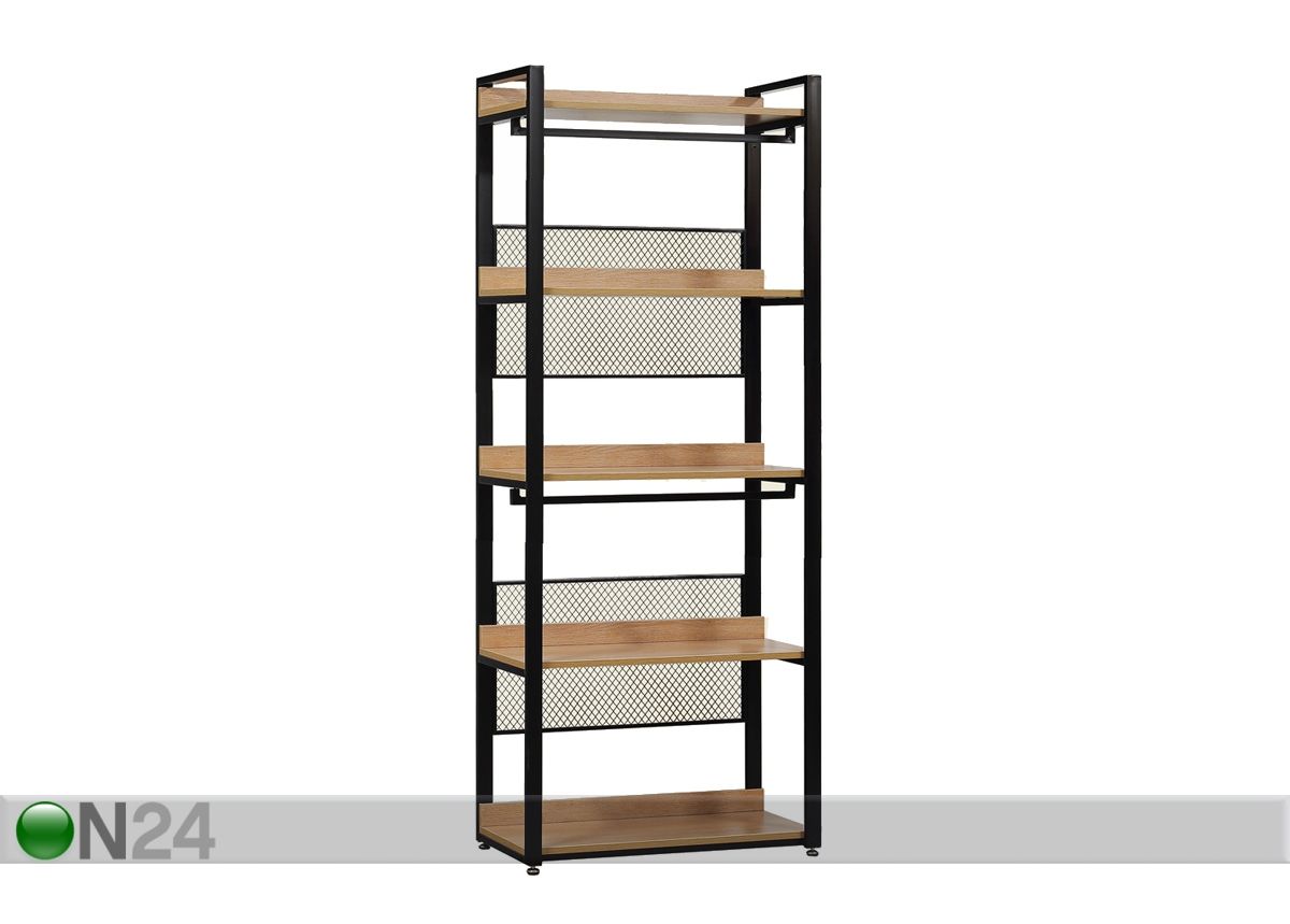 Vaatekaappijärjestelmä 80x200 cm (5 hyllyä + 2 tankoa) kuvasuurennos