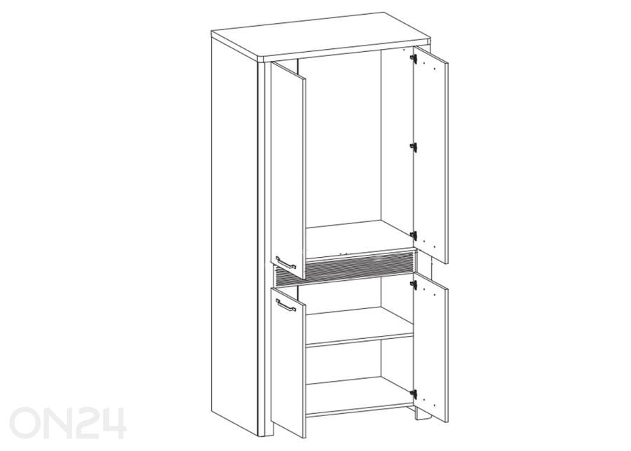 VaatekaappiMoris 96 cm + LED kuvasuurennos