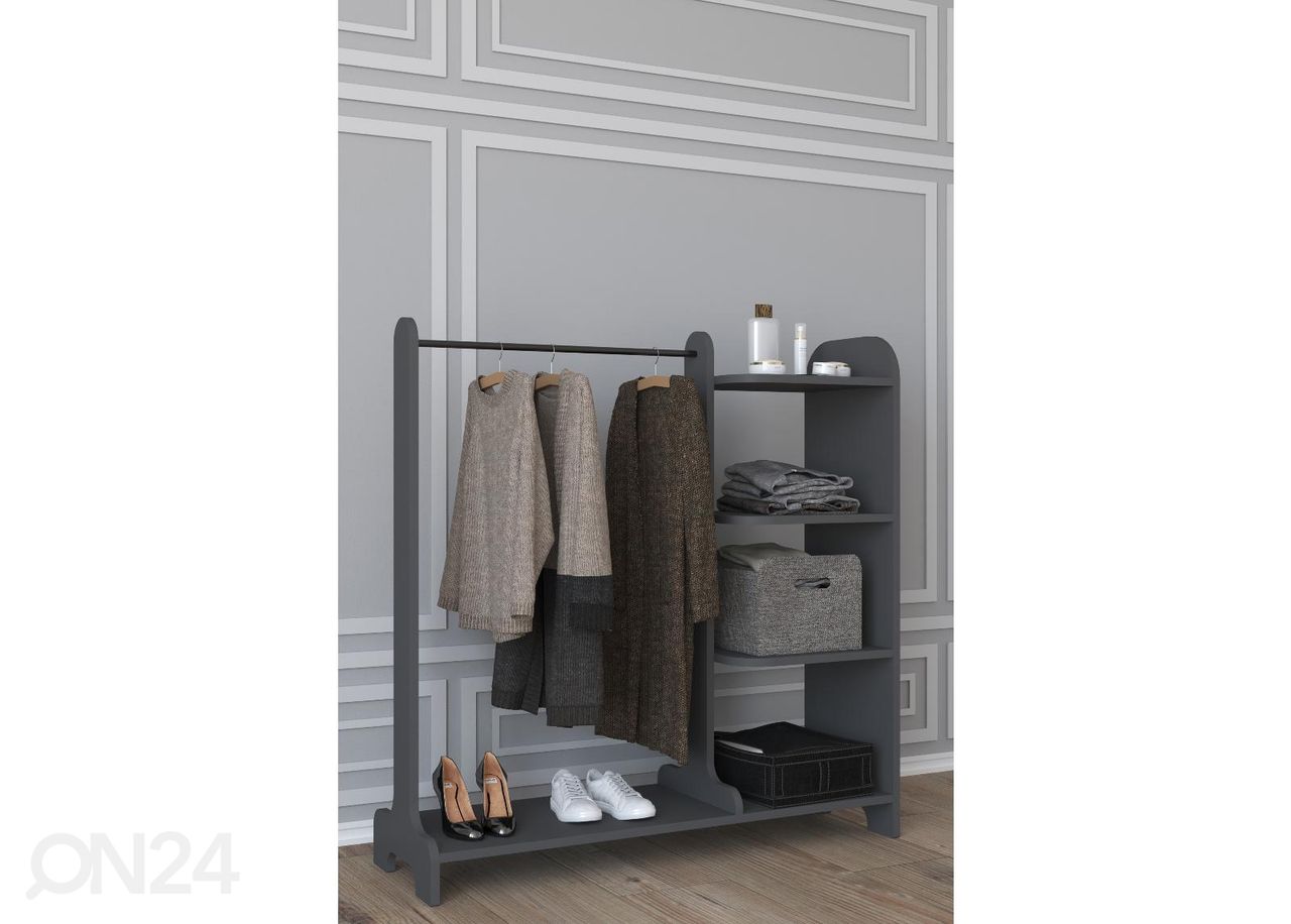 Vaatenaulakko / vaaterekki hyllyllä Lempu 106 cm kuvasuurennos