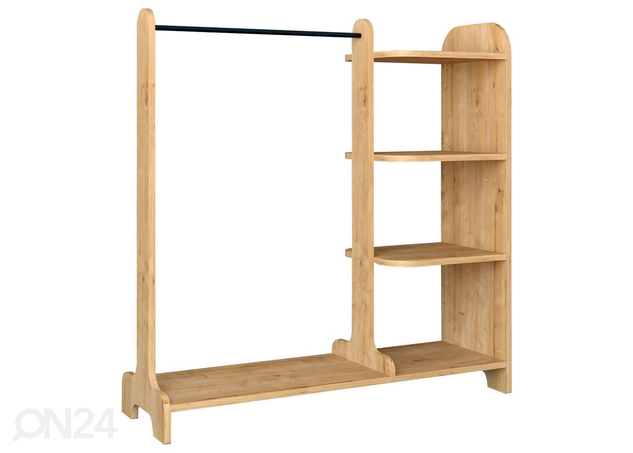 Vaatenaulakko / vaaterekki hyllyllä Lempu 106 cm kuvasuurennos