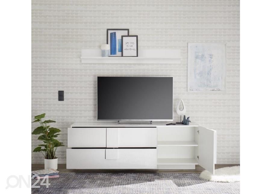 Valkoinen TV-taso Jupiter 182 cm kuvasuurennos