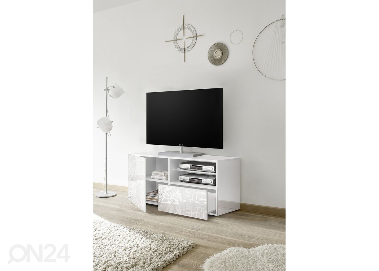 Valkoinen TV-taso Miro 01 kuvasuurennos