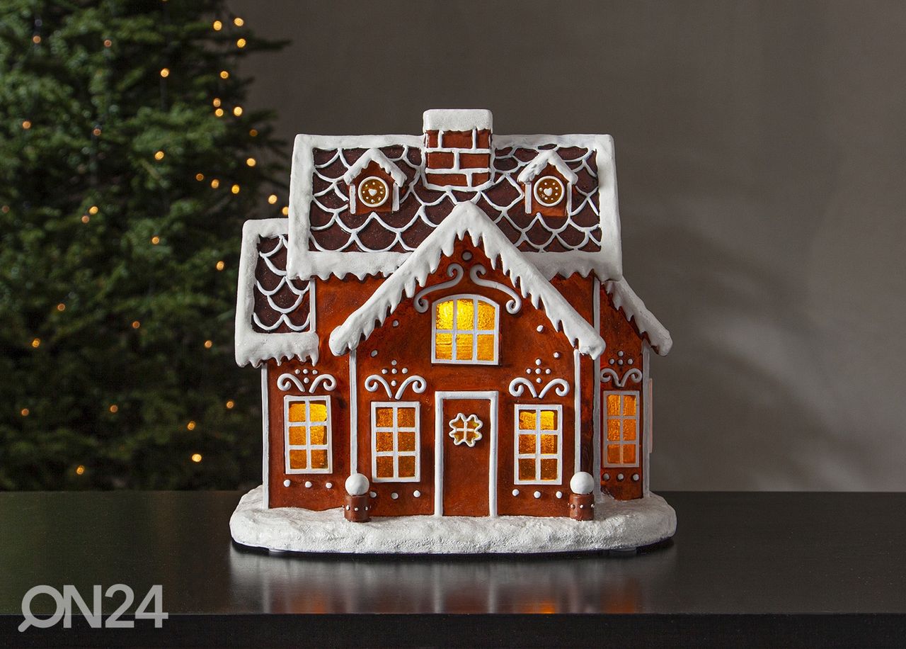 Valokoriste Gingerville, piparkakkutalo kuvasuurennos