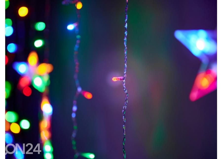 Valoverho Tähdet 2.5 m 138LED monivärinen kuvasuurennos