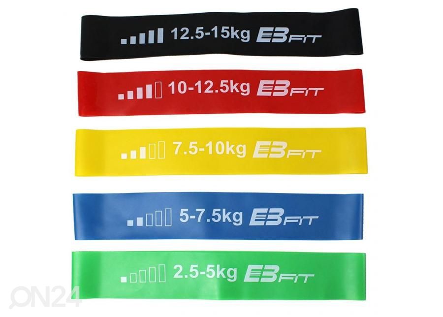 Vastuskuminauhat 5in1 Fitnnes Crosfit mini Band EB FIT 1028842 kuvasuurennos