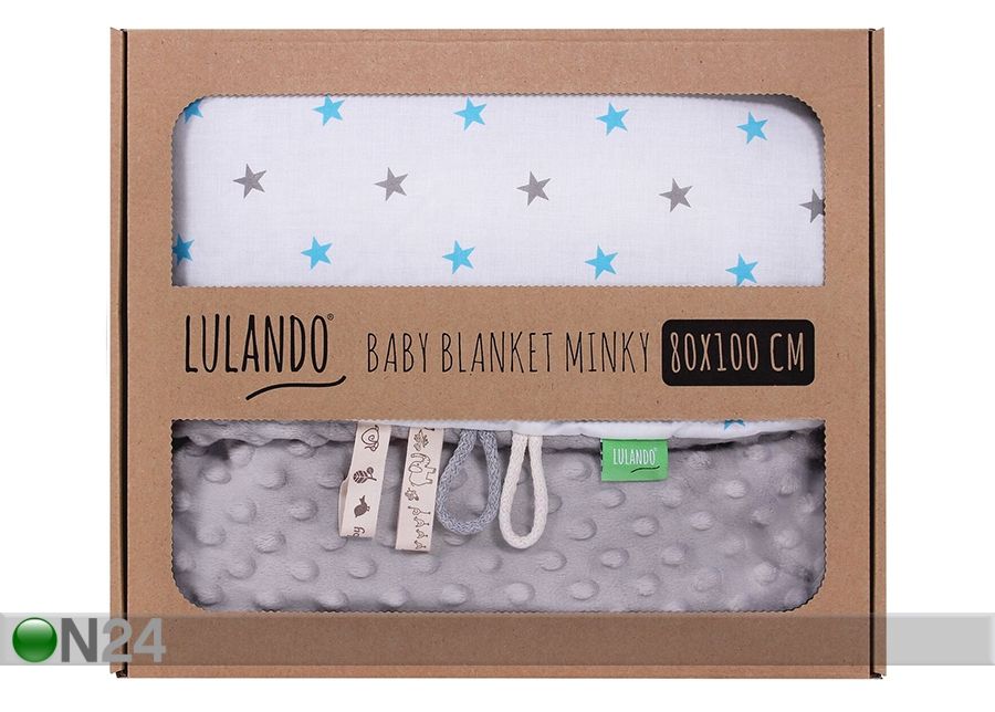 Vauvanpeitto LULANDO MINKY HARMAA 100x80 cm kuvasuurennos