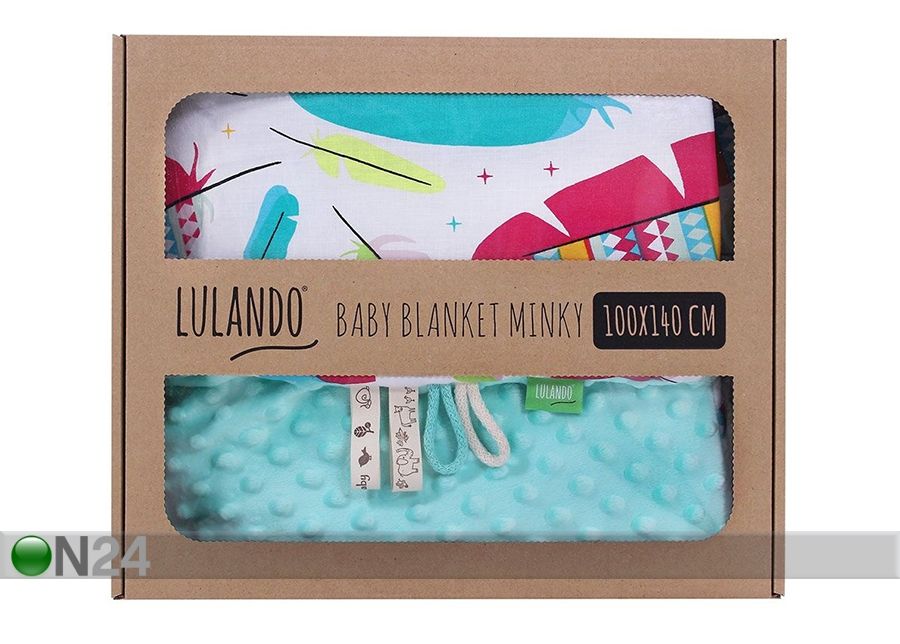 Vauvanpeitto LULANDO MINKY SININEN 100x140 cm kuvasuurennos