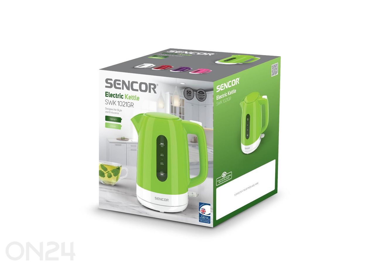 Vedenkeitin Sencor 1 L SWK1021GR, vihreä kuvasuurennos
