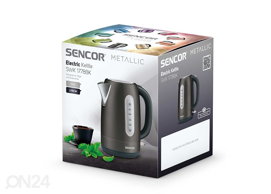 Vedenkeitin Sencor Metallic 1,7 L kuvasuurennos