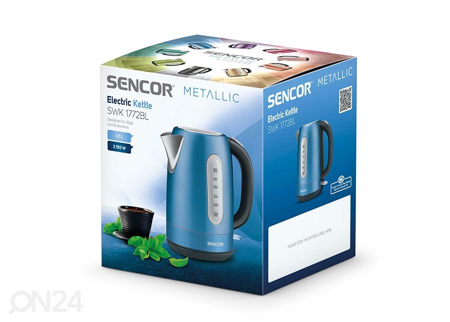 Vedenkeitin Sencor Metallic 1,7 L kuvasuurennos
