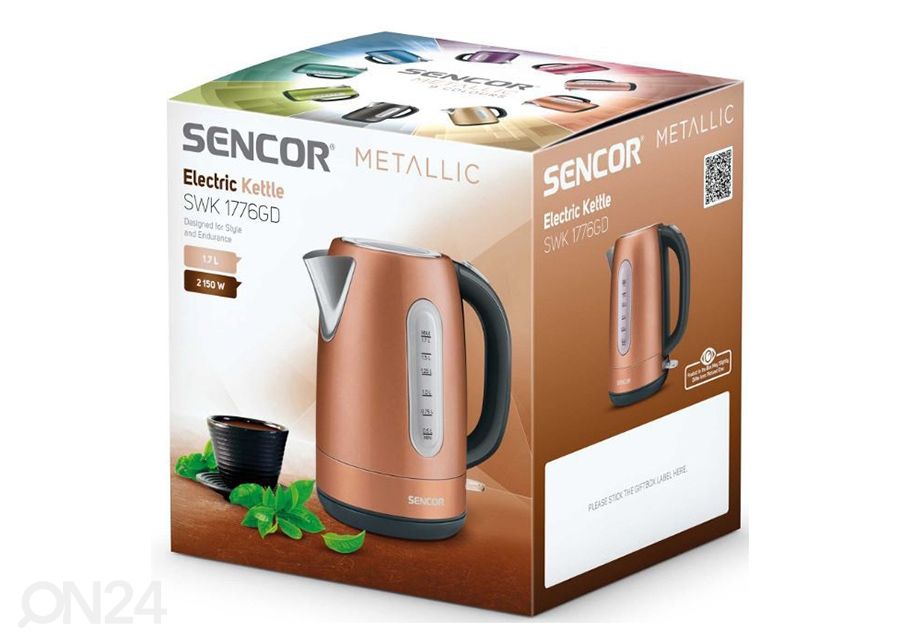 Vedenkeitin Sencor Metallic 1,7 L kuvasuurennos