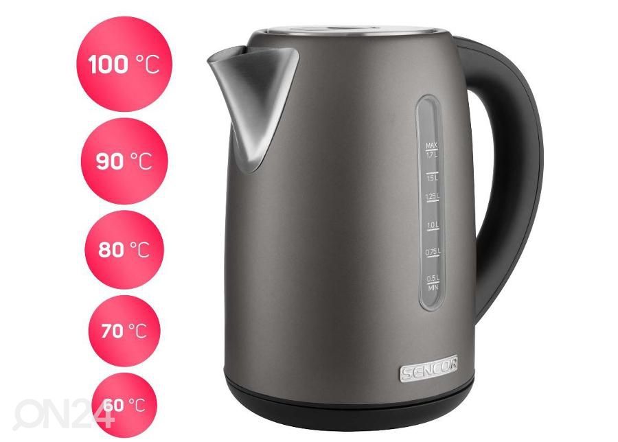 Vedenkeitin Sencor, musta 1,7 L kuvasuurennos