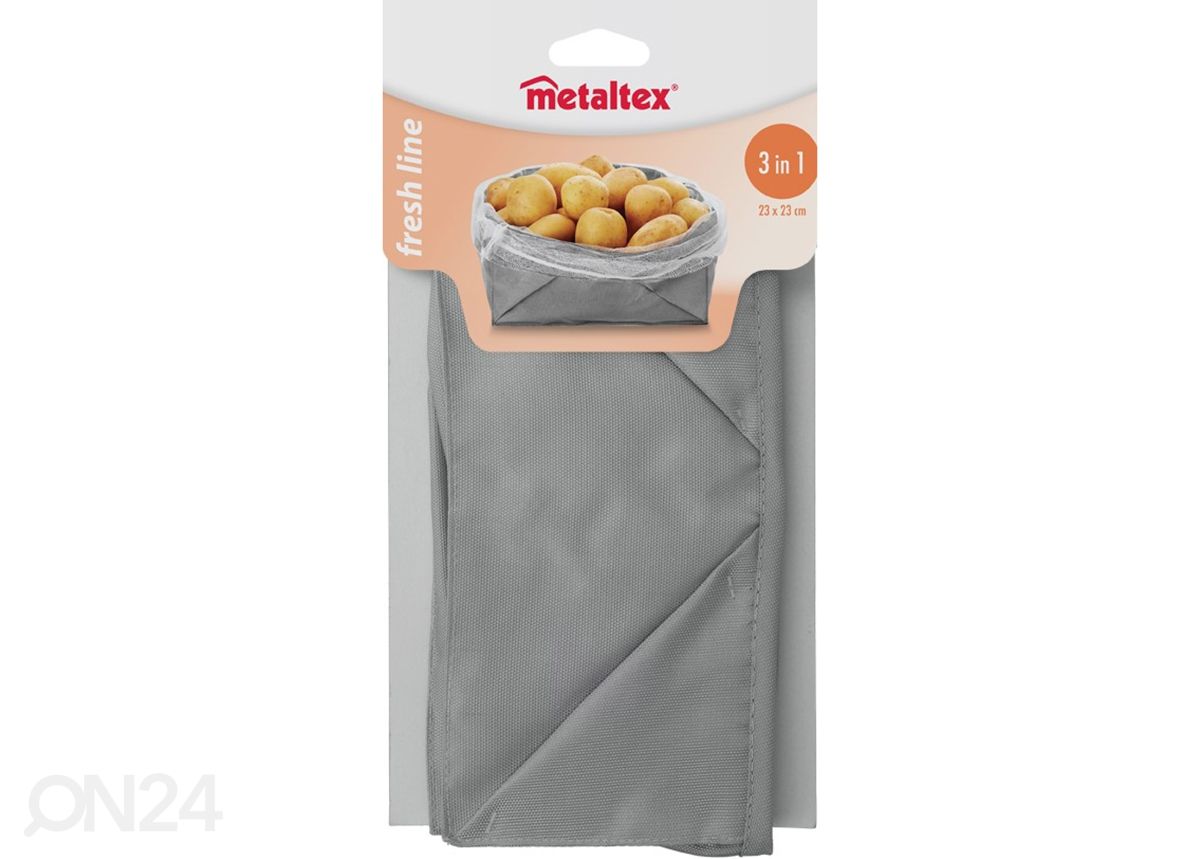 Vihanneskori verkkokankaalla 23x23 cm kuvasuurennos