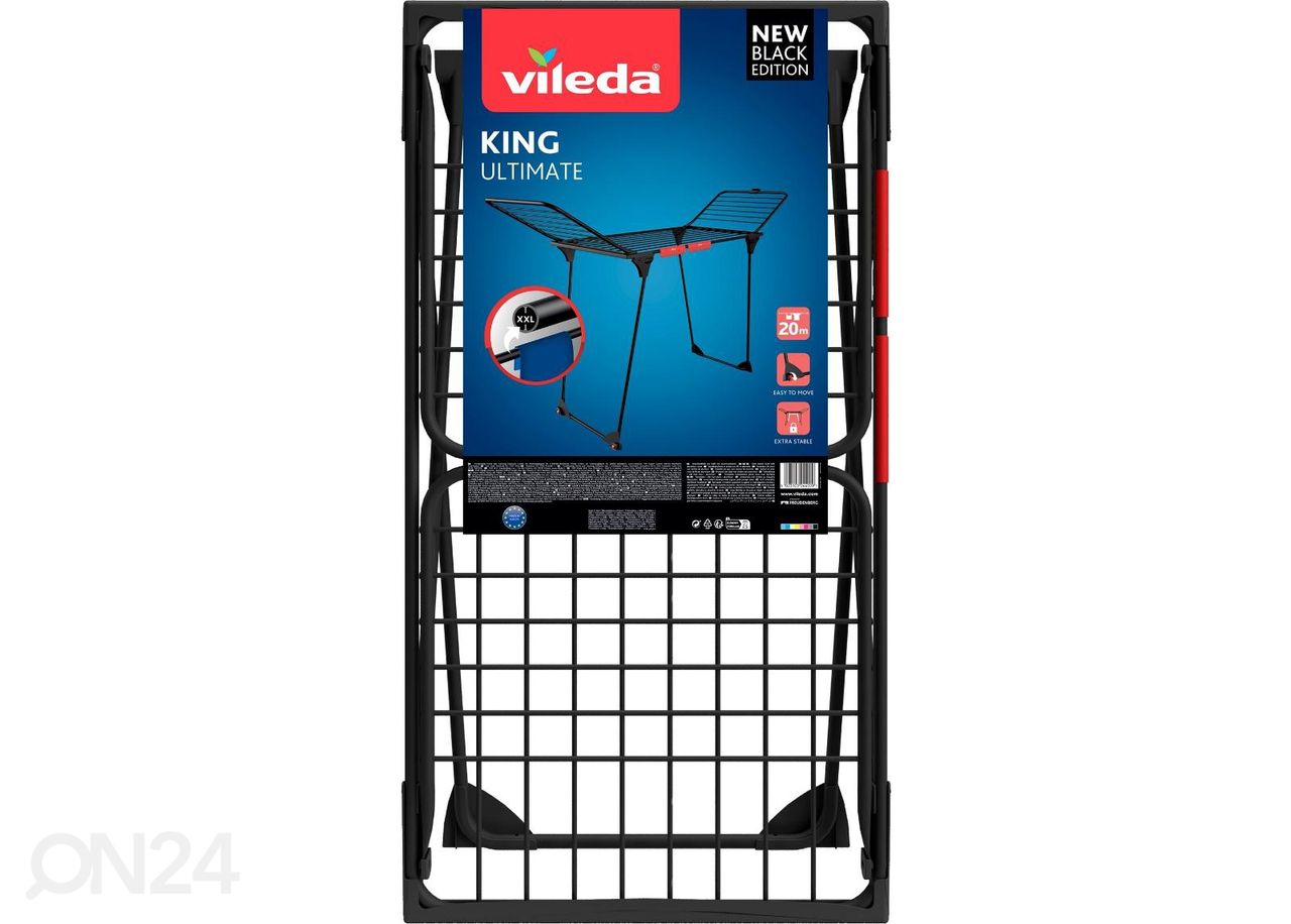 Vileda kuivausteline Vileda kuivausteline King Ultimate Black kuvasuurennos
