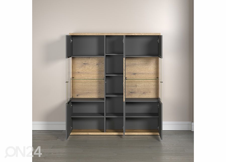 Vitriinikaappi Norris 131 cm kuvasuurennos