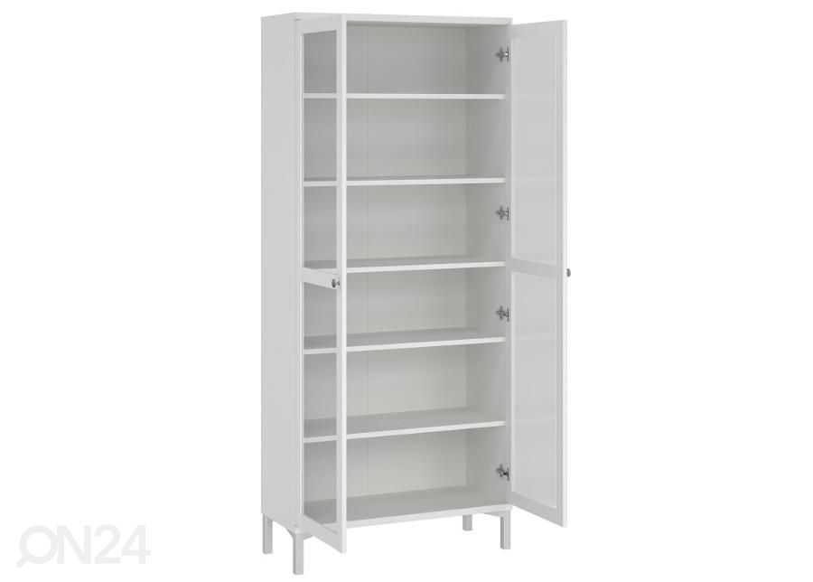 Vitriinikaappi Roma 88 cm, valkoinen kuvasuurennos