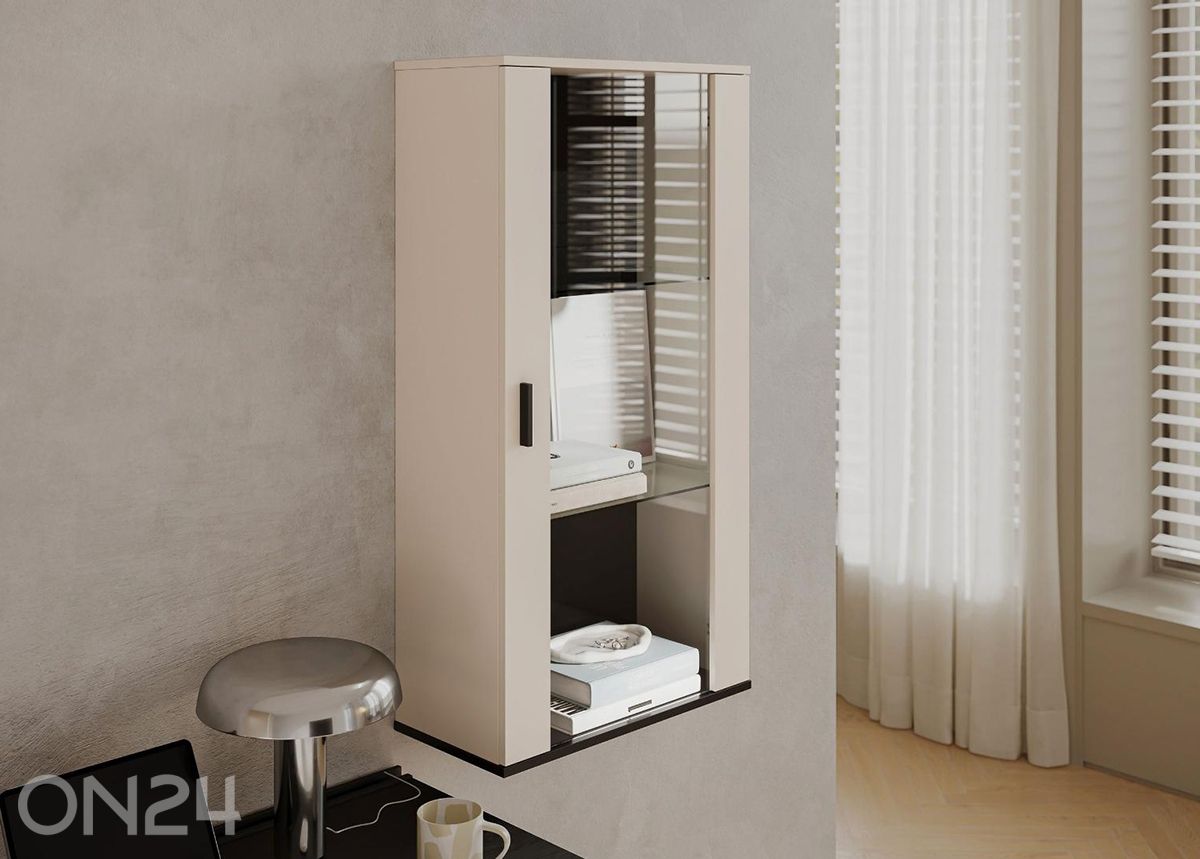 Vitriinikaappi Soho 60 cm + LED RGB kuvasuurennos