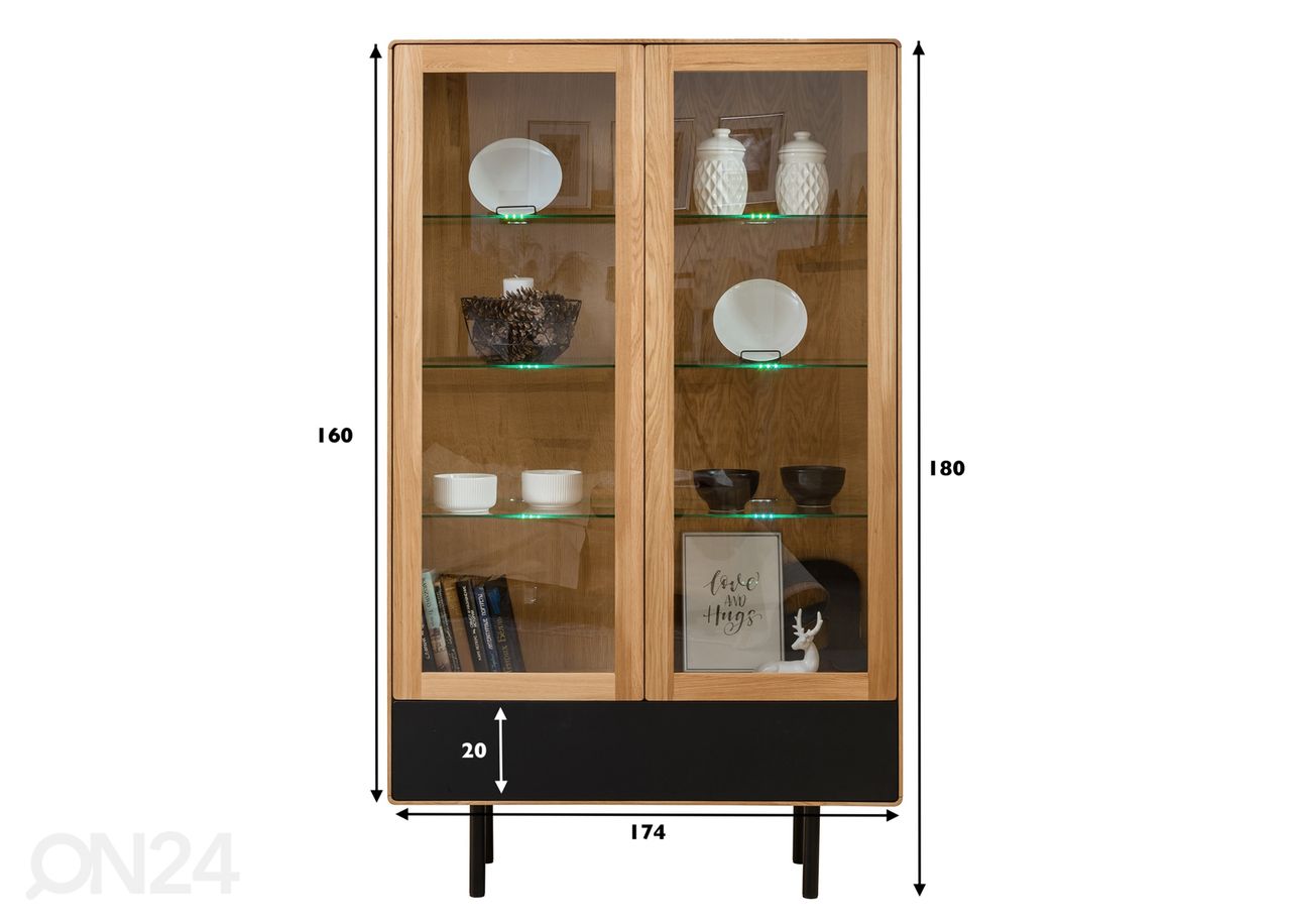 Vitriinikaappi Tokyo 107 cm kuvasuurennos